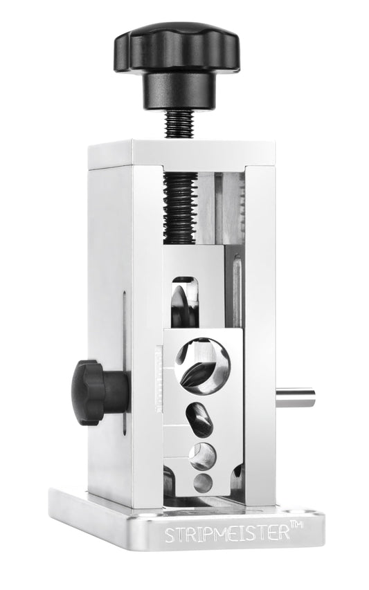 StripMeister Original Drill-Powered Wire Stripper – Wire Sizes Up To Ø3/4", Jam-Free, Copper Wire, Built for Safety, Speed, and Efficiency - Portable Wire Stripping Machine