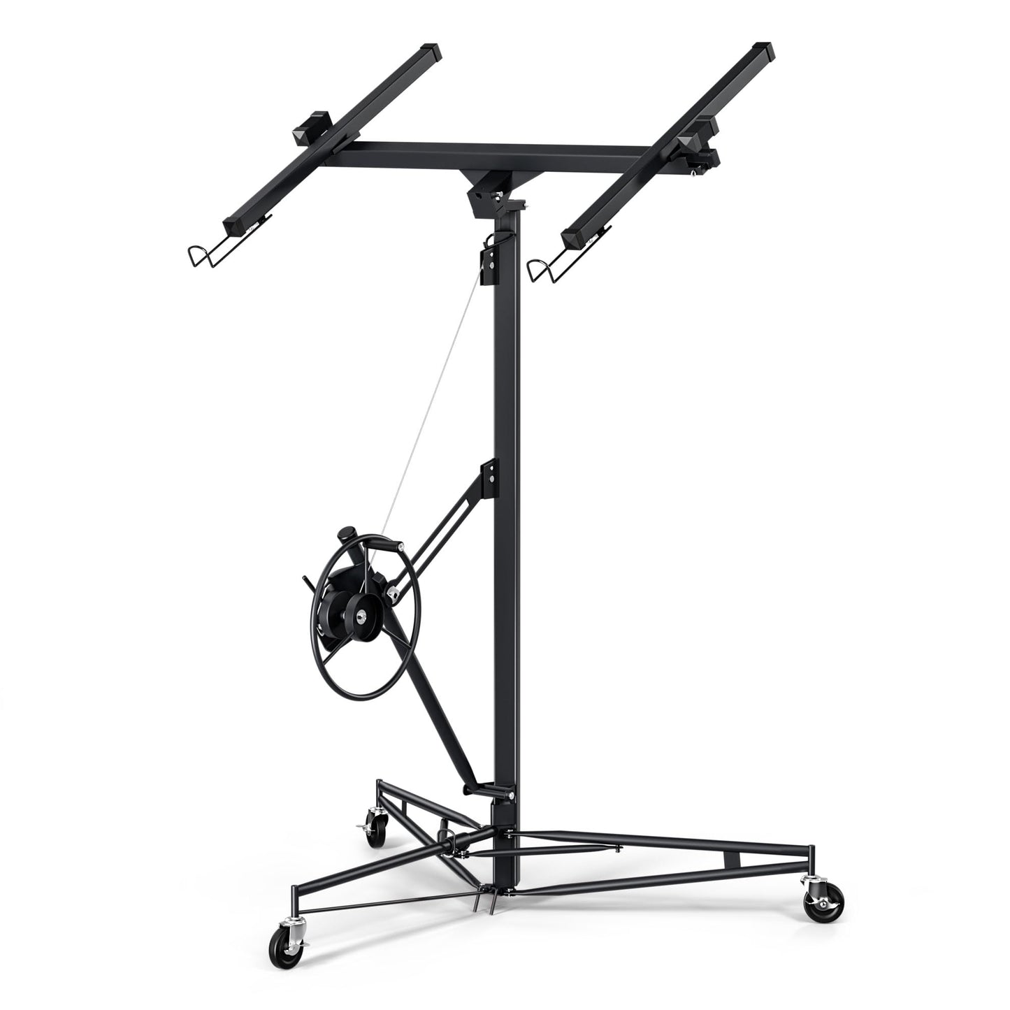 GarveeTech Drywall Lift 16 ft,Drywall Rolling Lifter Panel,150 LBS Heavy Duty Sheetrock Lift,Drywall Lift Panel Hoist Jack with 360° Adjustable Telescopic Arm & 3 Lockable Wheels