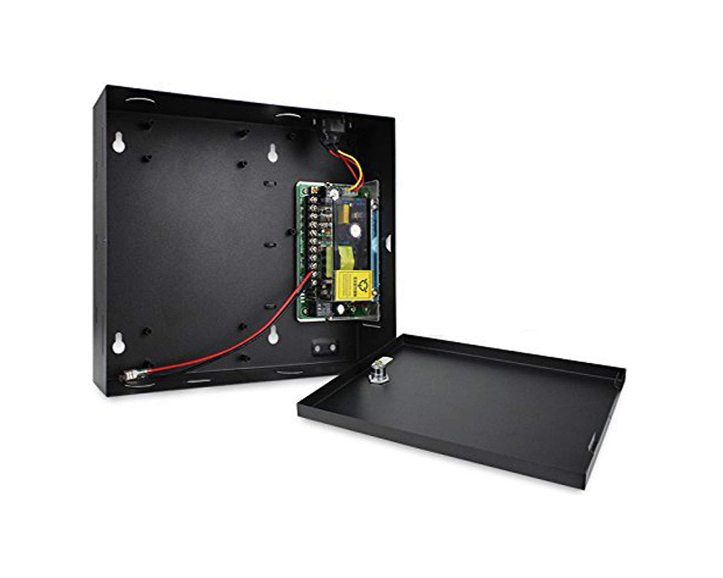 MENGQI-CONTROL Water Proof Metal Keypad Reader 4 Doors Access Control Kit Outdoor Install Magnetic Lock 110V Power Box RFID Cards/Key Fob(Phone APP remotely Open Door)