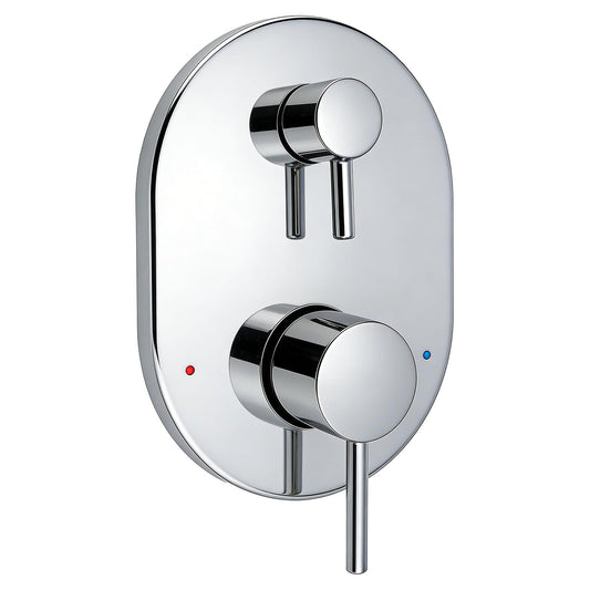 UT3290 Chrome Shower Valve Trim Kit for Moen Align M-CORE 3-Series 2-Handle Shower Faucet Trim, Shower Handle Trim Includes 1213 Cartridge for Moen U232 U362 M-CORE Mixing Valve, Valve Required