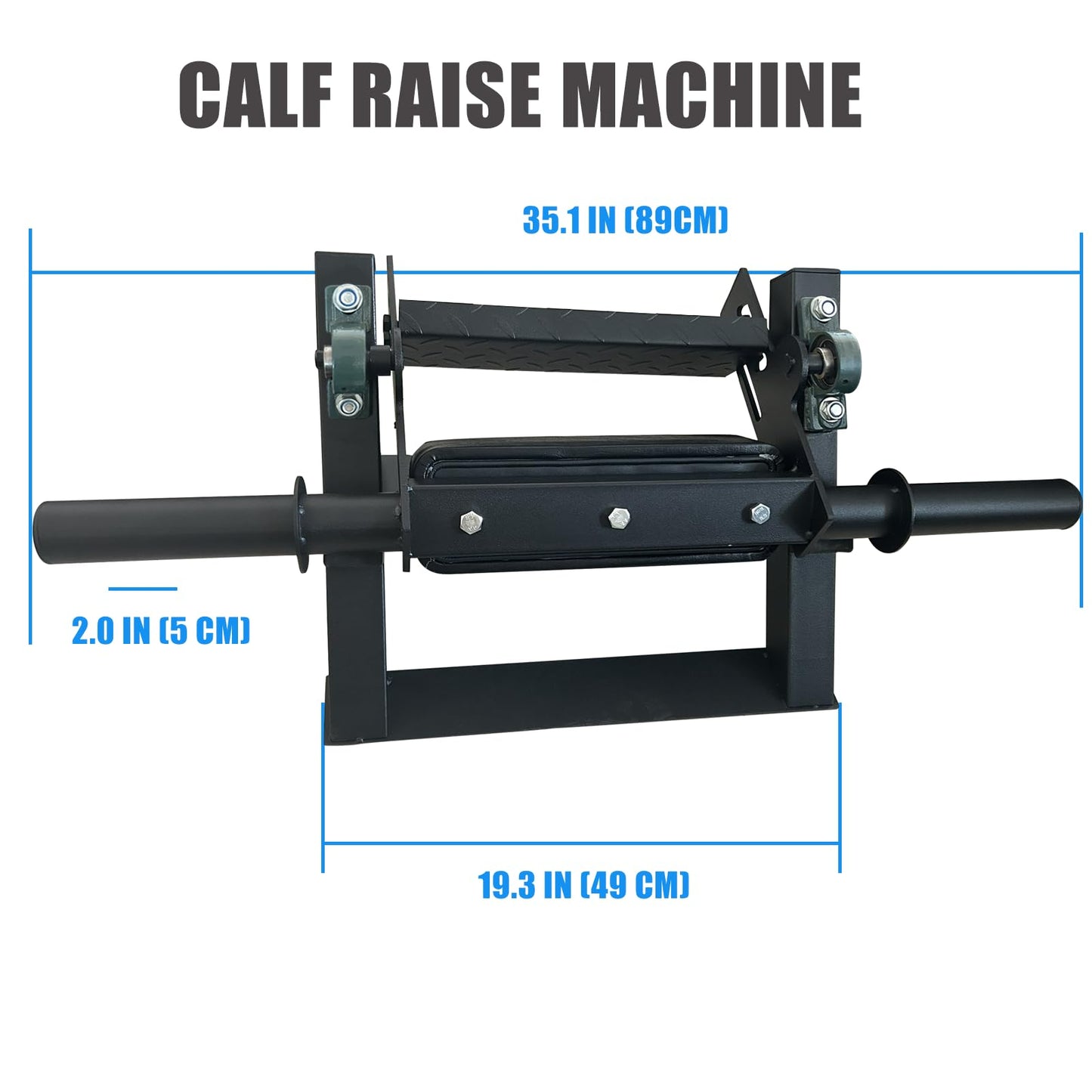 BLUSLM Adjustable Tibia Dorsi Calf Machine, Calf Raise Machine for Leg Stretching, Tibialis Trainer, Strength Training Leg Equipment, Fit 2 Inches Weight Plates