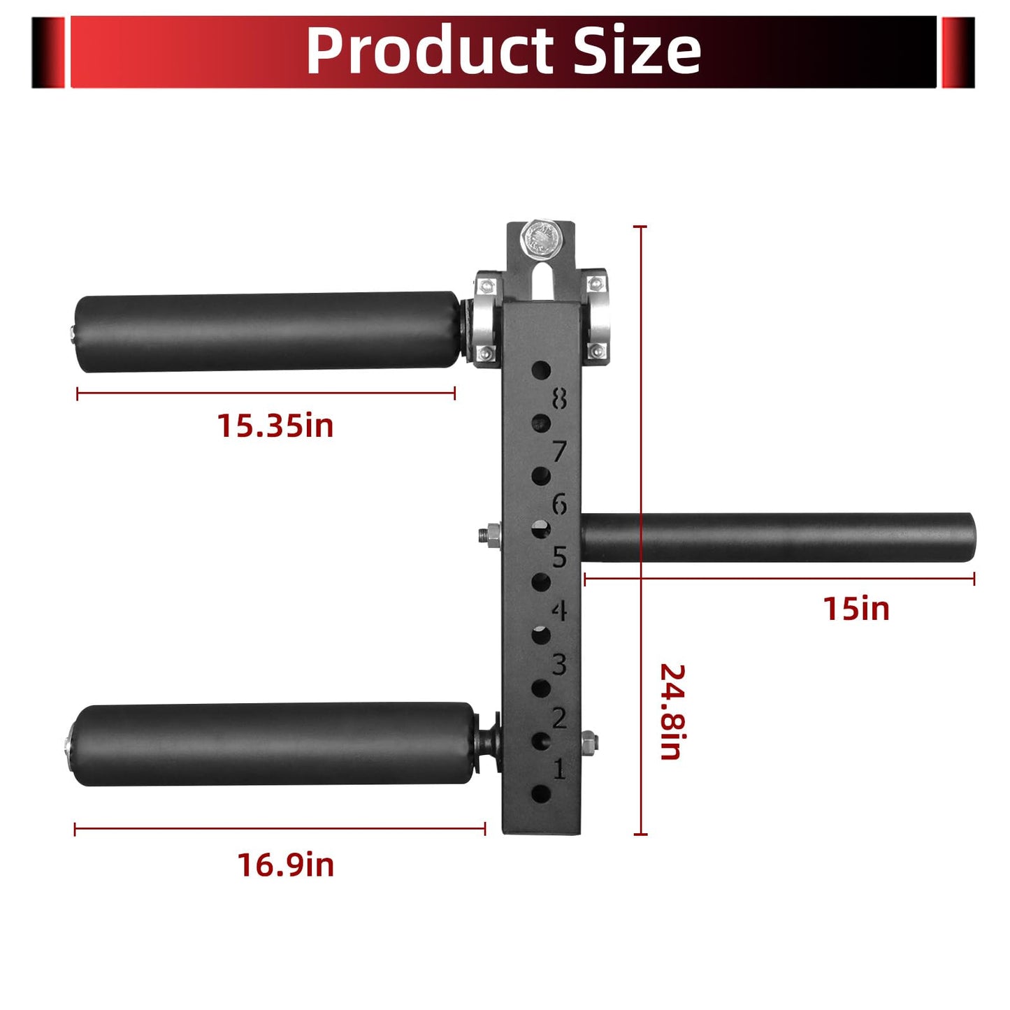 Leg Extension Attachment for Power Rack: Seated Leg StrengthExtension and Curl Machine - 8-Position Adjustable Seated Leg Trainer Power Racks with 26mm/1in Hole