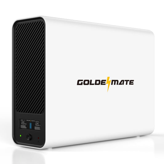 GOLDENMATE 1000VA/800W Lithium UPS Battery Backup and Surge Protector, Backup Battery Power Supply with LiFePO4 Batteries(230.4 Wh), Pure Sinewave UPS System, 8 Outlets, LCD Display, New Upgrade Ver