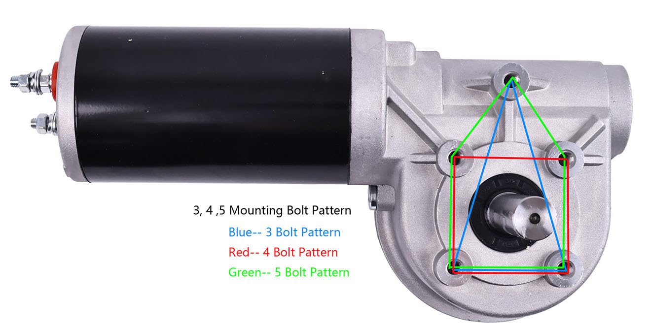 Solarhome New 60:1 Dump Truck Roll Tarp Motor with Chrome Cover 12V 600 W 33Amps 76 RPM