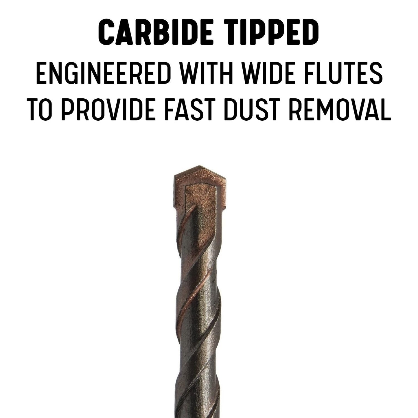 Drill America 1/4" x 10" PRO Series SDS-Plus Hammer Bit Drill Bit (Pack of 25)