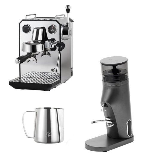 Gemilai Espresso Machine & Coffee Grinder& Milk Frothing Pitcher for Cappuccino, Latte