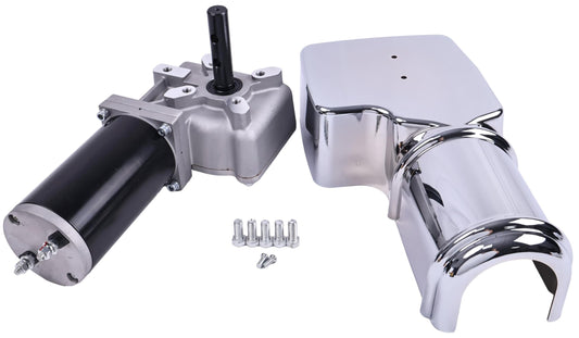 Solarhome 12V 2.0 HP 60 RPM 60:1 1500W Dump Truck Roll Tarp Motor with Chrome Cover
