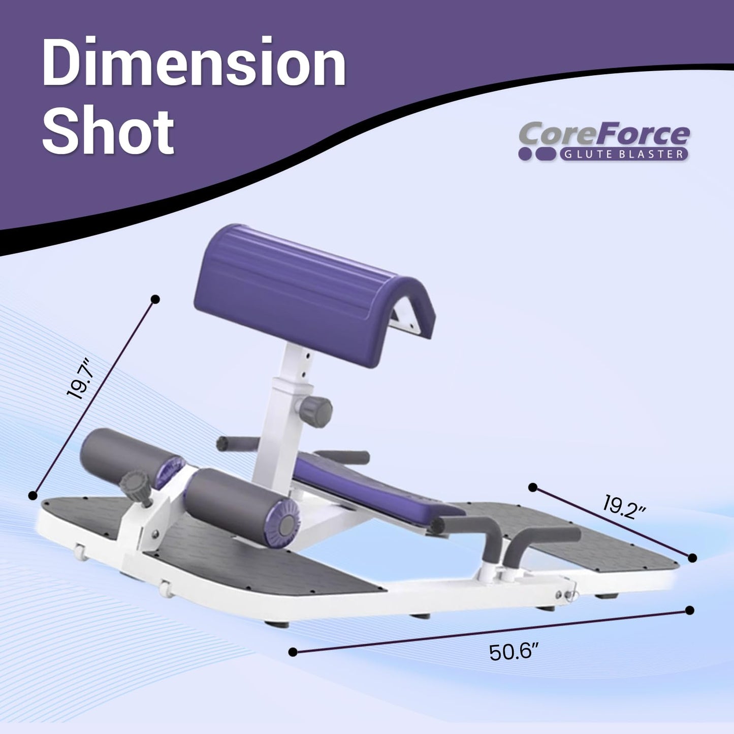 Core Force Glute Blaster - Premium Hip Thrust & Ab Workout Machine for Home Gym with Resistance Bands - Adjustable Squat and Glute Bench for Full-Body Strength