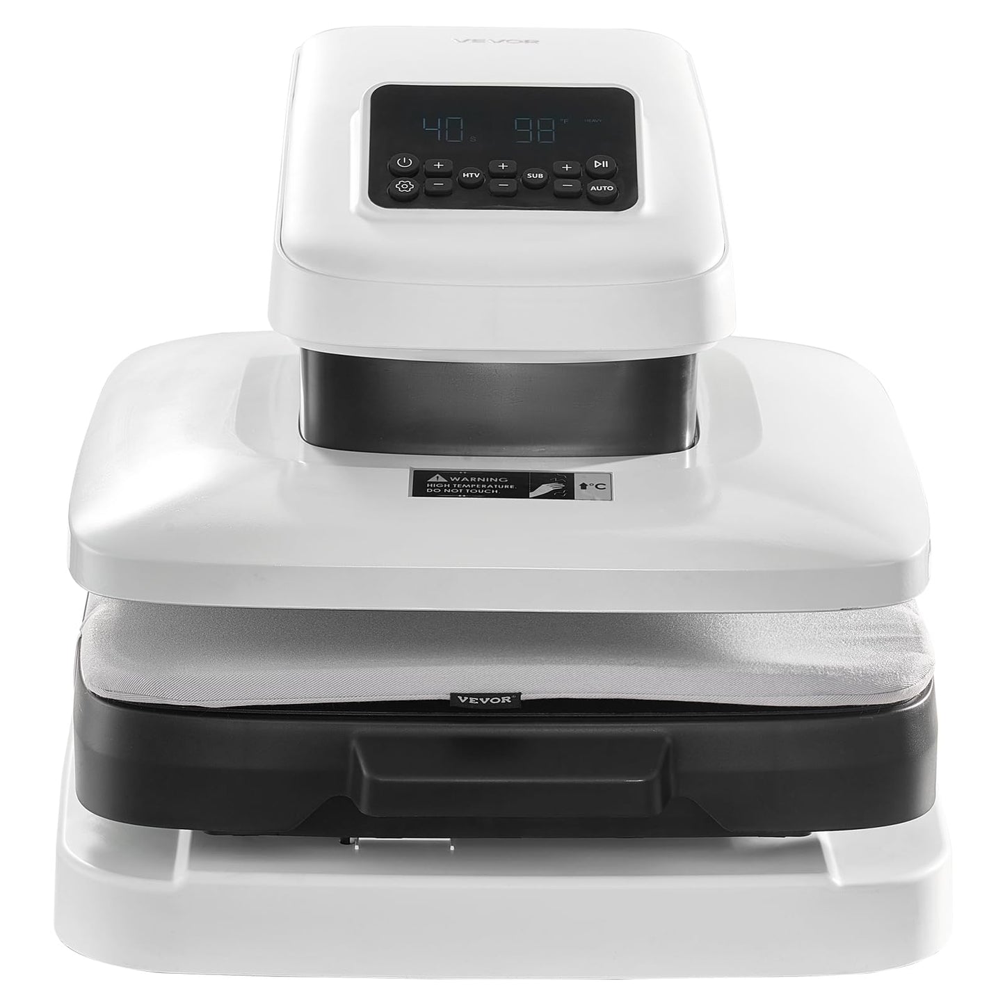 VEVOR Auto Heat Press Machine, 15 x 15 inch, T-Shirt Press Machine with Auto Release and Adjustable Pressure, Digital Display, Rapid Heating, for Sublimation, Vinyl, Heat Transfer Projects, White