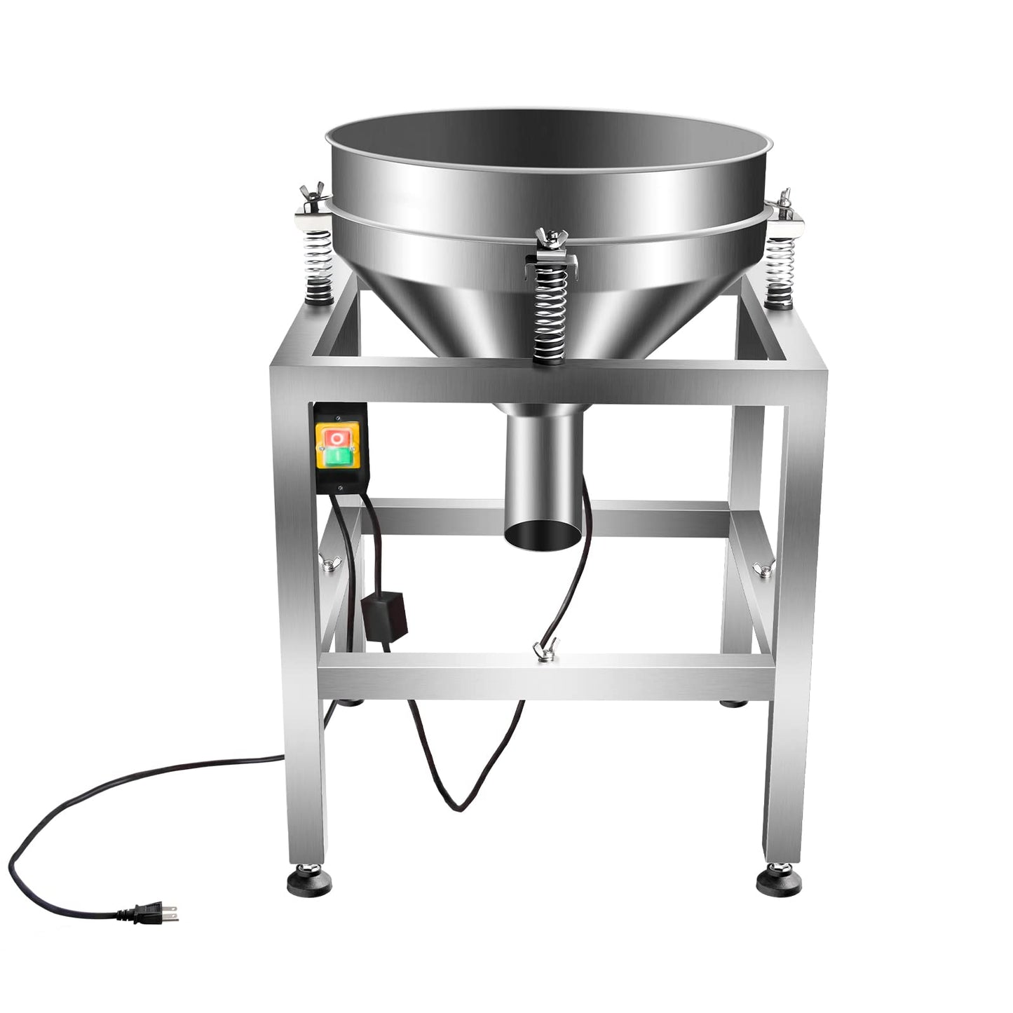 Commercial Automatic Electric Sifter Shaker Machine,Vibrating Flour Sifter with 19.6" 40&100Mesh Sieve Screen for Baking Powder Grain Particles Food Industrial Processing