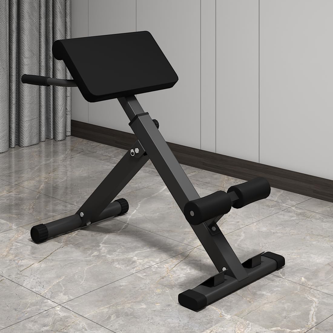 High Low Adjustable Roman Chair Folding Goat Waist Trainer Roman Bench Lumbar Fitness Trainer Sports Equipment