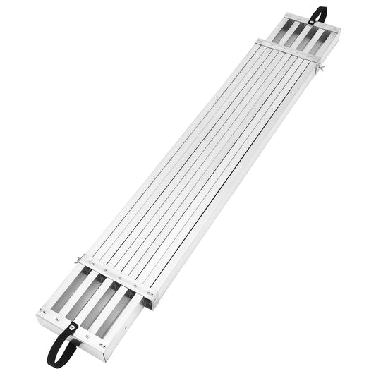8-13ft Telescoping Work Plank, Aluminum Adjustable Scaffold Platform with Skid-Proof Surface, Ladder Accessory, 440 lbs Capacity, Extension Plank for Safe Work