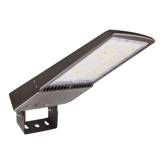 480V 300W LED Parking Lot Light, 5000K 42000LM [Eqv 1000W HPS] LED Shoebox Light with Yoke Mount, Outdoor Flood Light, IP65 20KV Surge Protection, AC 277-480V, UL Listed