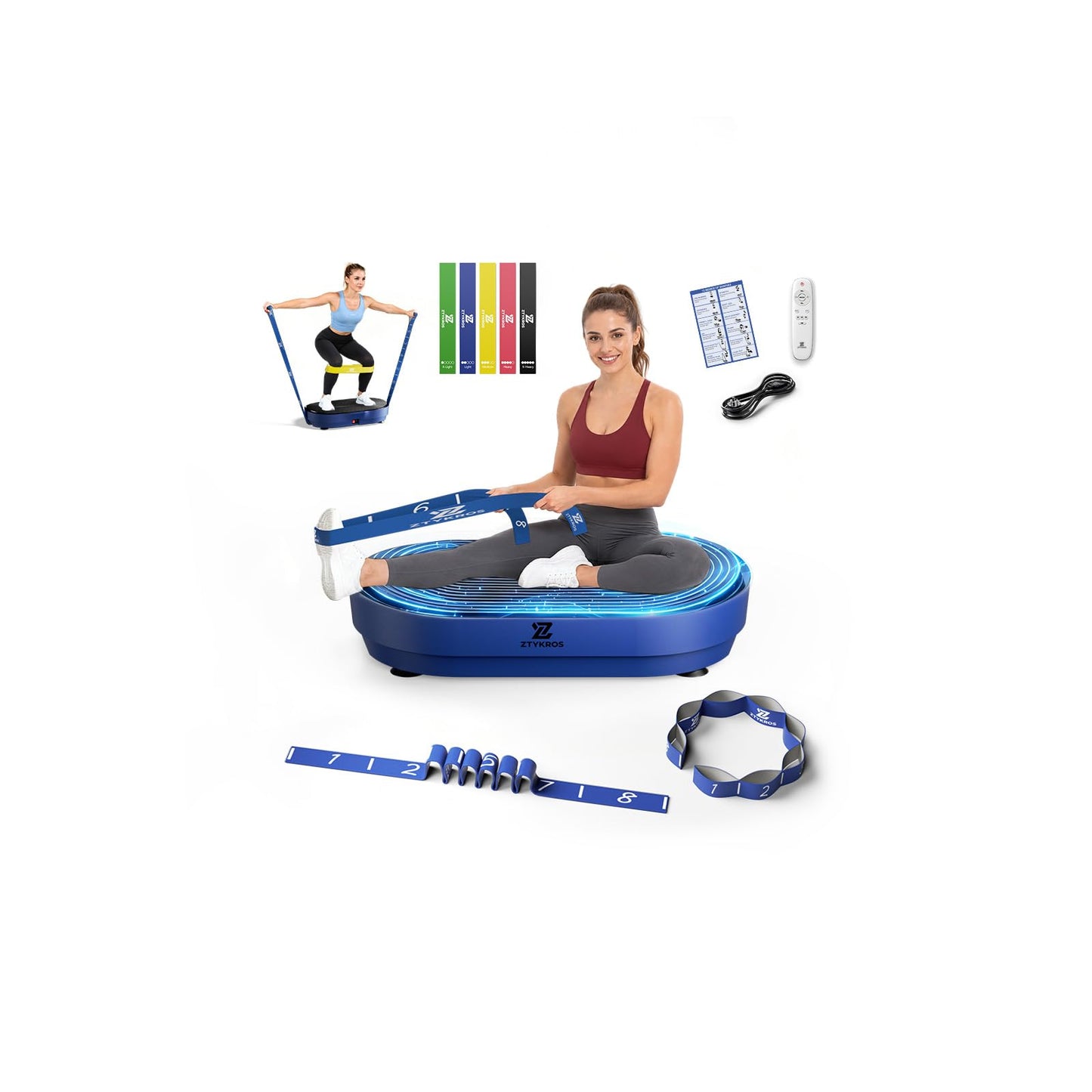 Vibration Plate Exercise Machine, Vibration Plate for Lymphatic Drainage Vibrating Plate with Loop Bands, Whole Body Vibration Plates for Weight Loss Enlarged Panel 99 Speeds 660 LBS Workout