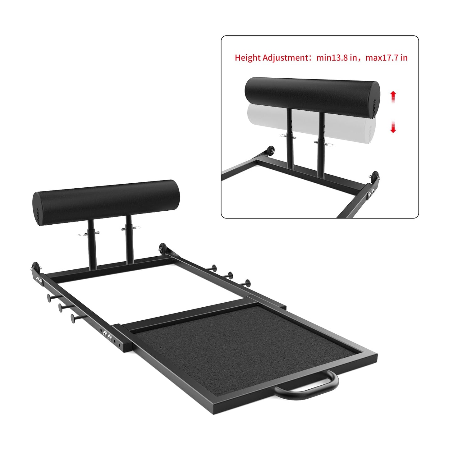 Hip Thrust Machine with Adjustable Resistance – Glute Workout Equipment for Home Gym, Deep Squat & Multipurpose Glute Trainer Bench for Booty & Core Strength Training