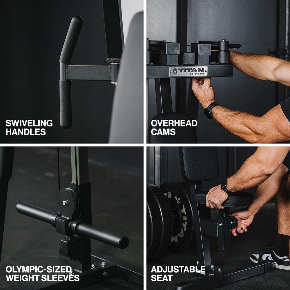 Titan Fitness Plate-Loaded PEC Fly and Reverse Delt Machine, Rated 300 LB, Upper Body Specialty Machine, Chest, Back, and Shoulder Training