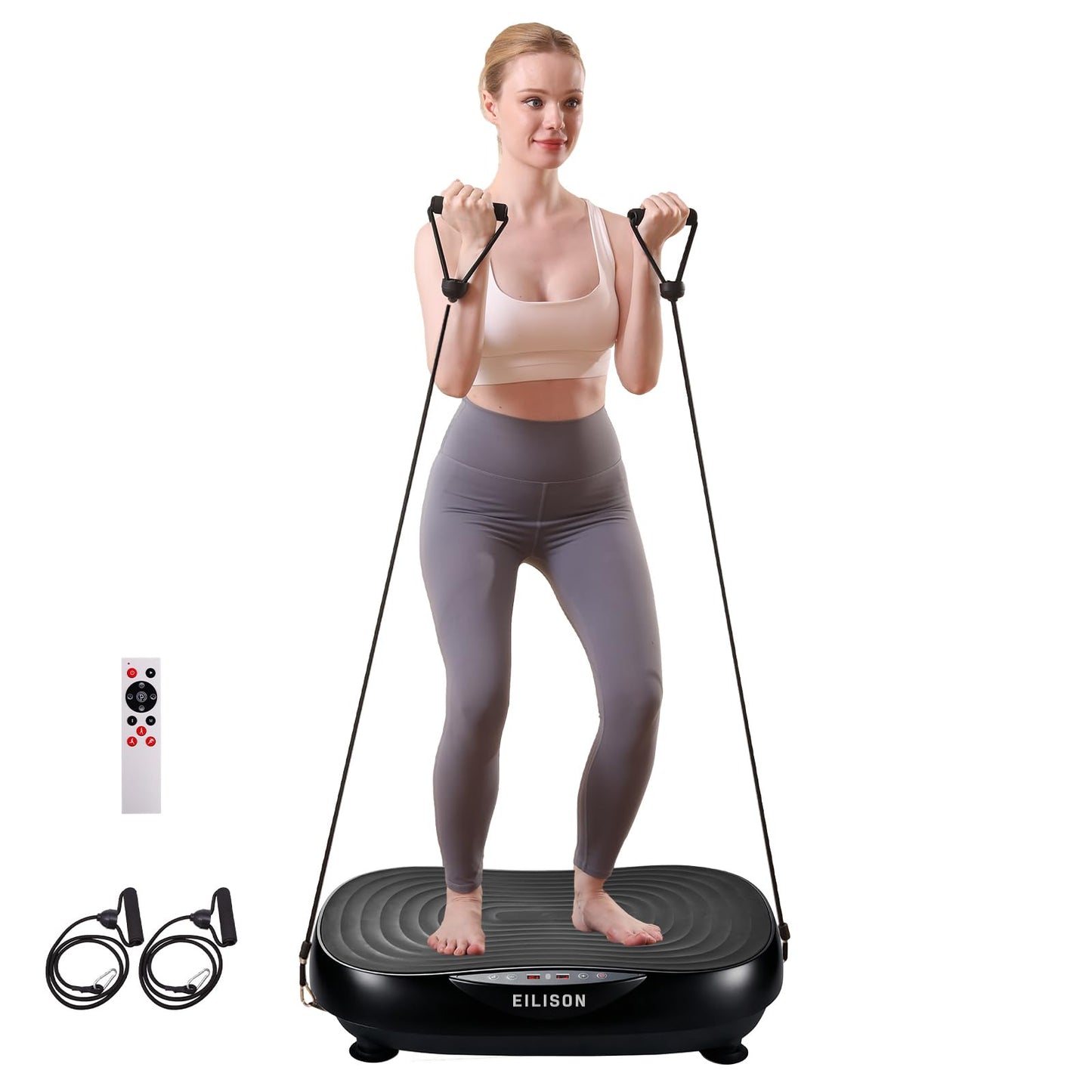 EILISON Glory Vibration Plate Exercise Machine - Lymphatic Drainage Whole Body Workout Vibration Platform 99 Adjustable Speeds Power Shaping Vibrating Plate, Weight Loss (Glory Black)