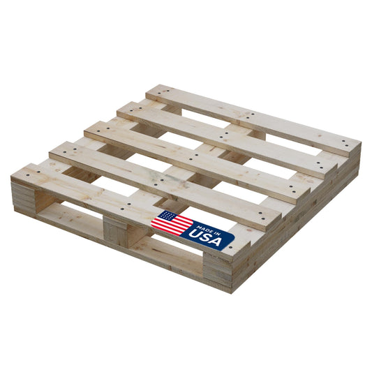 Treaton, Heavy-Duty 2-Way Entry Wooden Pallet – 38x36x5”, Industrial-Grade Hardwood Shipping Pallet, Durable, Reusable, Stackable, Easy to Handle, Commercial Use as a Floor-Pallet, 5 Pack