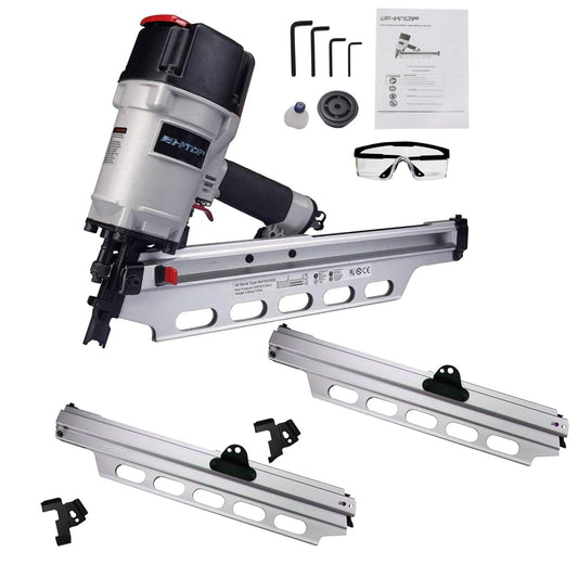 BHTOP 9021NS Framing Nailer 21 Degree 3-1/2" with Depth Adjustment with Set of 2 AP67 Aluminum Magazine (#885-827)