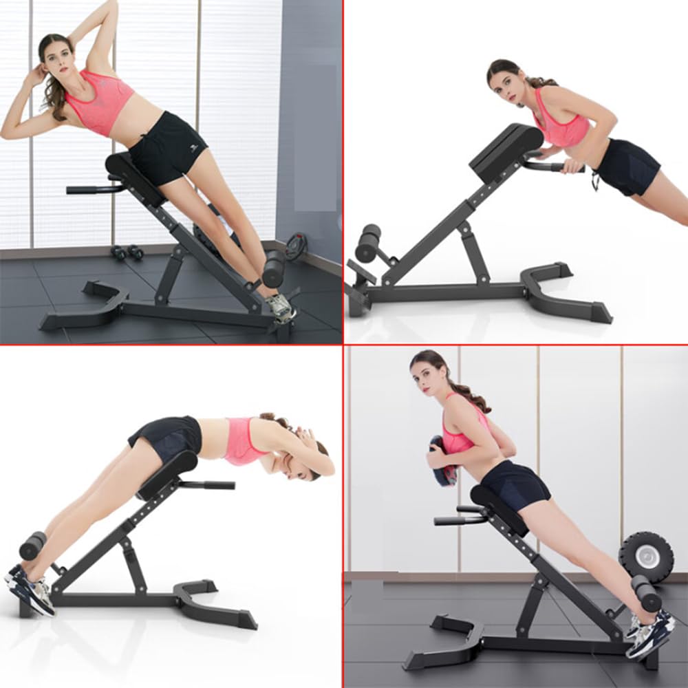 Multi-angle adjustable Roman chair, foldable storage Roman bench, goat-style lumbar support fitness equipment, height adjustable fitness bench