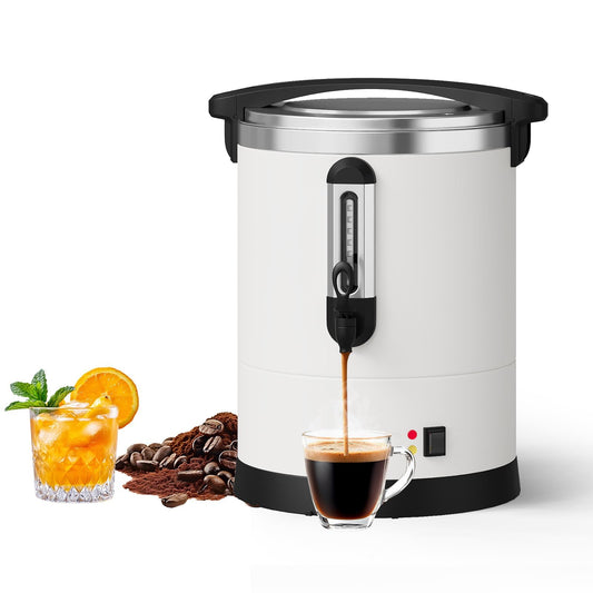 80 Cups Large Coffee Urn with Double Wall Insulation, 12L/3.2 Gallon Stainless Steel Commercial Electric Coffee Maker with Hot Drinks and Hot Water, for Weddings, Parties, Catering, and Buffets