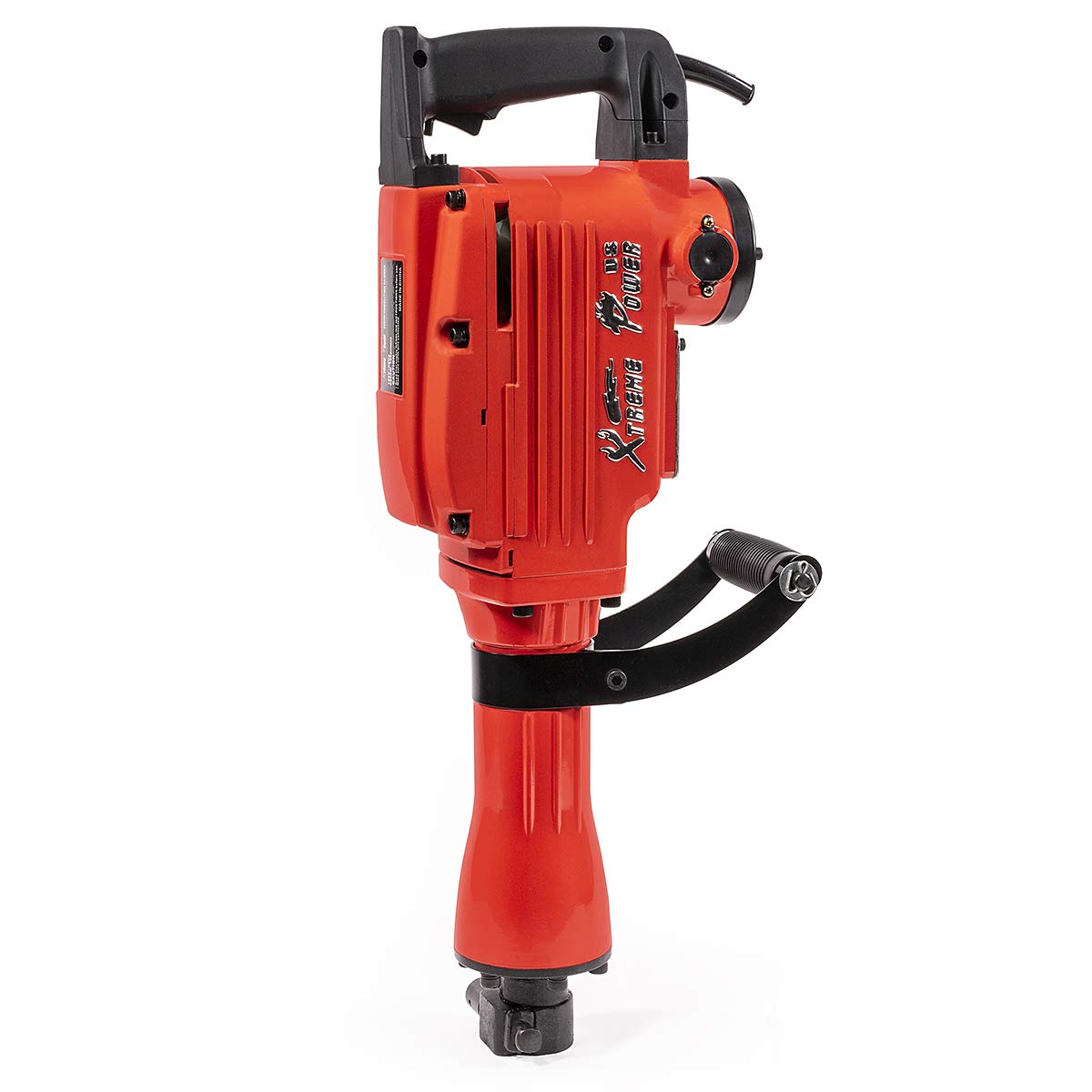 XtremepowerUS 2200W Demolition Electric Jack Hammer Chisel Heavy Duty DIY Demo Floor Scrap Cement Concrete Breaker Punch Drill Set Include (Point, Flat and Scraping Bit)