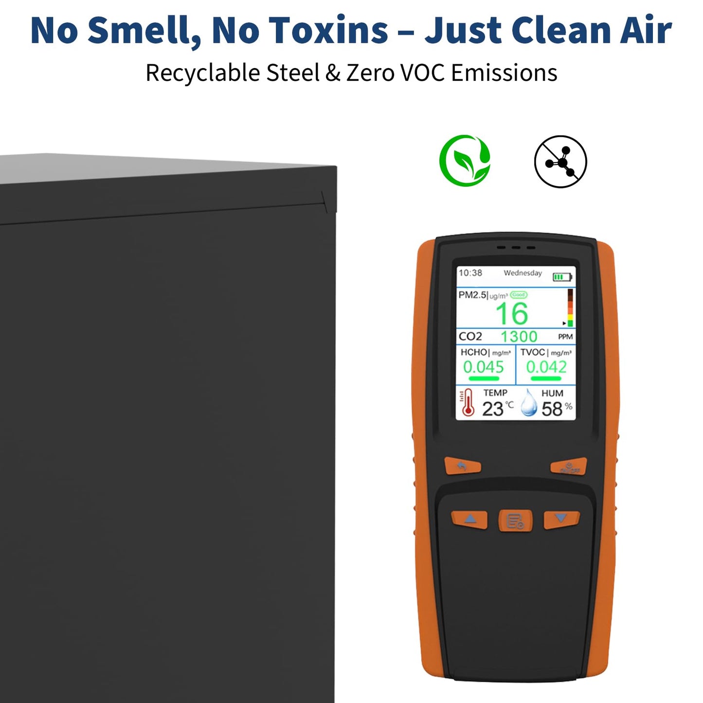 GarveeHome Rolling Tool Cabinet with Drawer | Heavy Duty Metal Garage Storage with Adjustable Shelf & Locks | Rust Resistant Wheels for Warehouse Workshop, Black