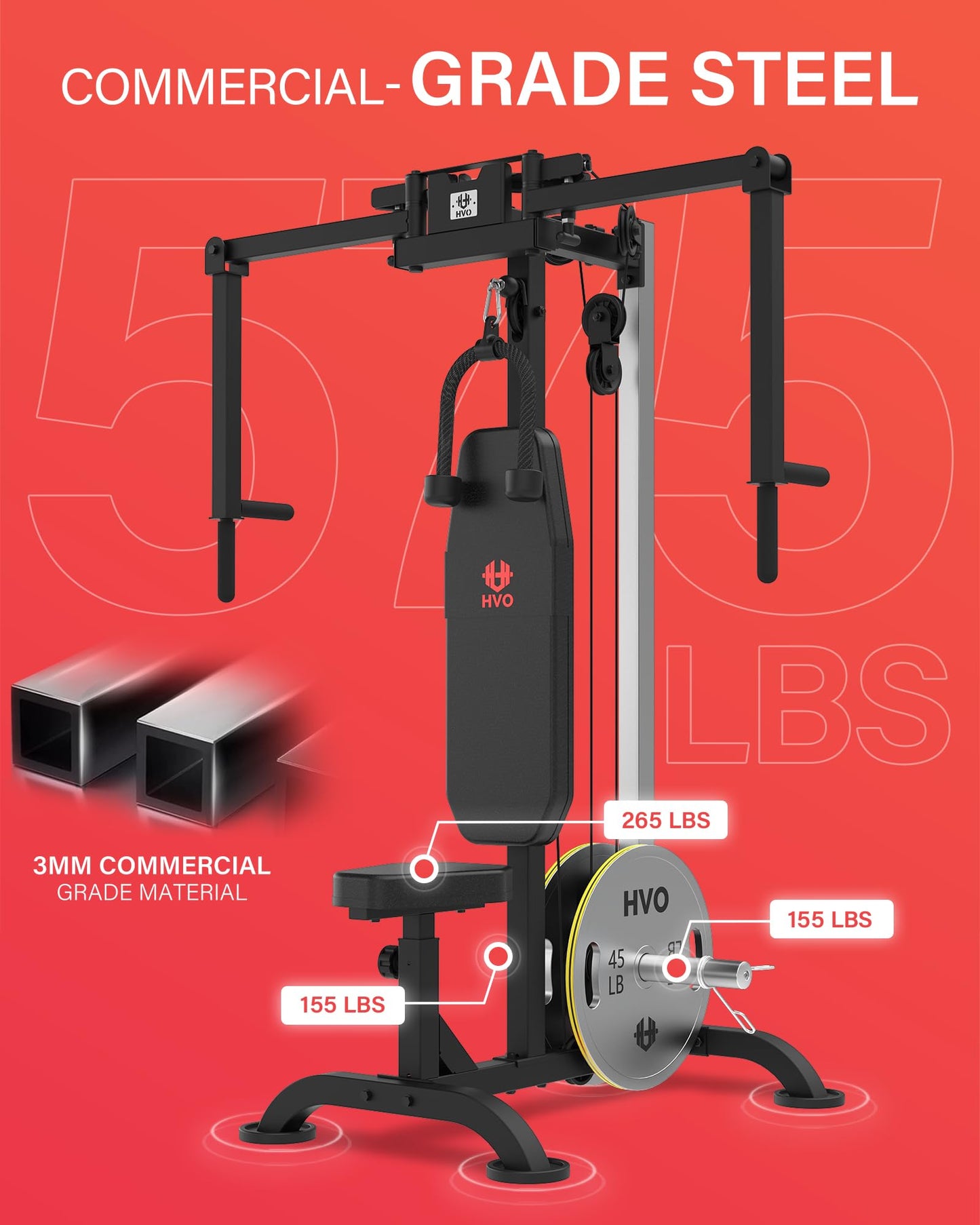HVO Chest Fly Machine PEC: Deck Fly and Reverse Delt Machine Adjustable Upper Body Home Gym Ab Workout Butterfly Machine for Chest, Back, Pectoral, Rear Deltoid and Shoulder Training Black