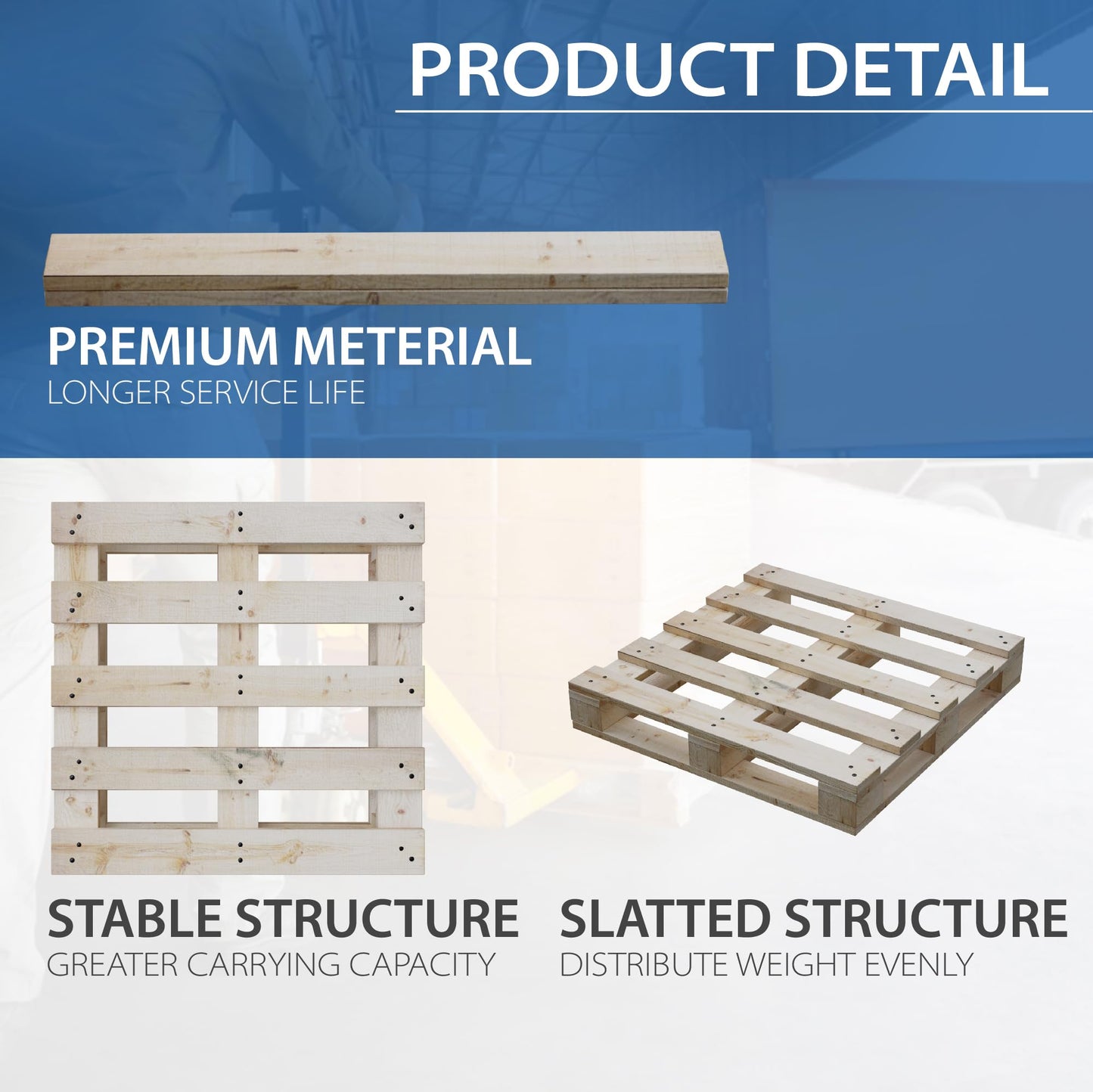 Greaton, 48x40x5 Wooden Pallet Kit, Heavy-Duty Industrial Grade Pinewood, Unassembled Flat-Pack, Stackable & Reusable, Lightweight Floor Pallet, Warehouse, Supermarket & Indoor Storage, 5-Pack