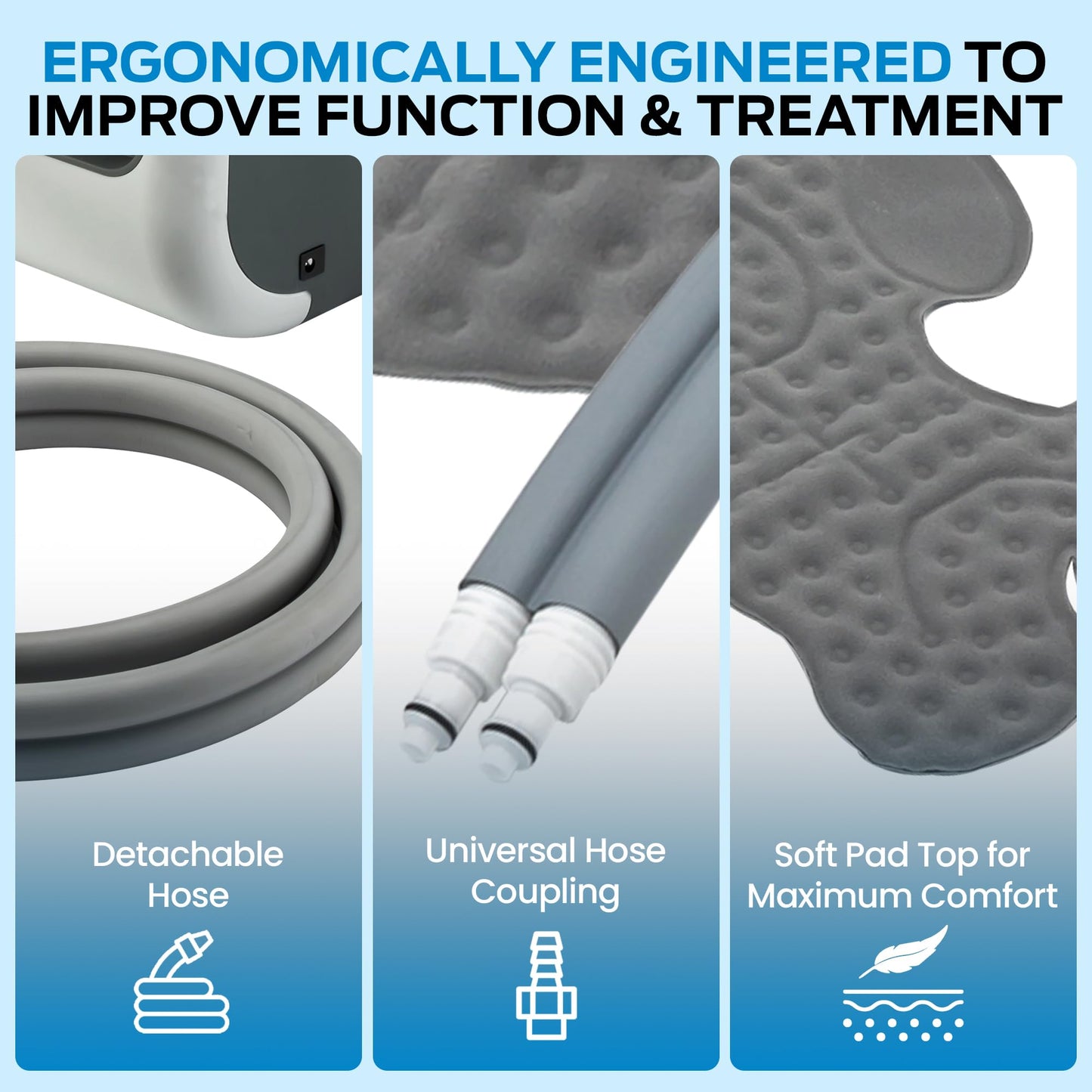 Cold Rush Therapy Ice Machine - Cryotherapy System for Pain Relief & Cold Compression - Post-Surgery & Injury Recovery - with Interchangeable Replacement Cryo Cuff Pads (with Ankle Pad)