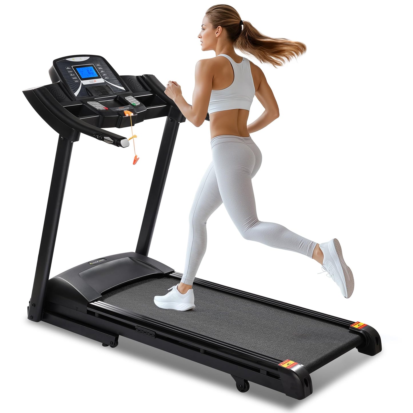 ZRNONAOZ Treadmills for Home, Treadmill with 0-15% Auto Incline, 20" Wide Running Machine with Bluetooth Speaker & Pulse Monitor, 4.0HP Folding Electric Treadmil, 350 LBS Weight Capacity