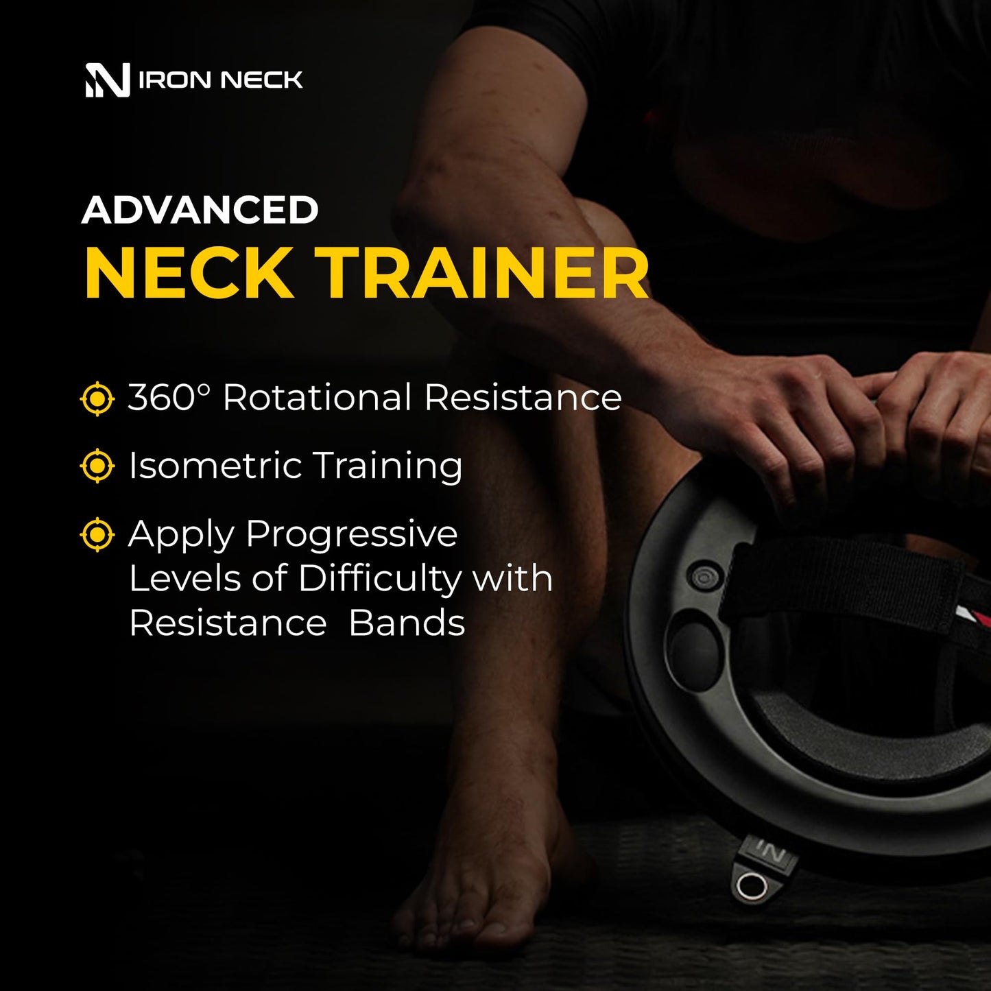 Iron Neck 3.0 - Advanced Neck Trainer, Strengthener, Exerciser, & Rehabilitation Device to Relieve Pain & Improve Posture - Workout & Strength Training Equipment, Home Gym Accessories for Men