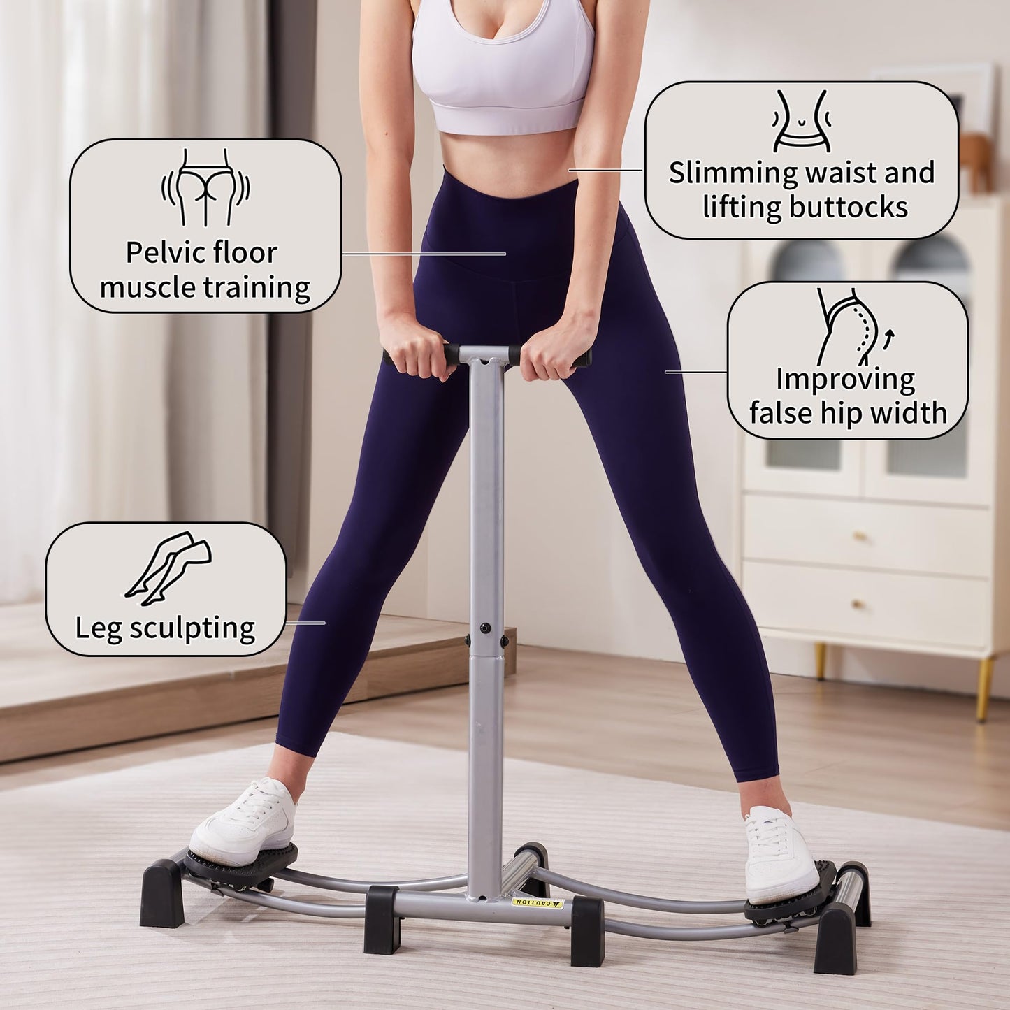Leikefitness Leg Machine Slim Body Female Pelvic Floor Muscle Fitness Equipment Muscle Repair Strengthening Training for Home Fitness