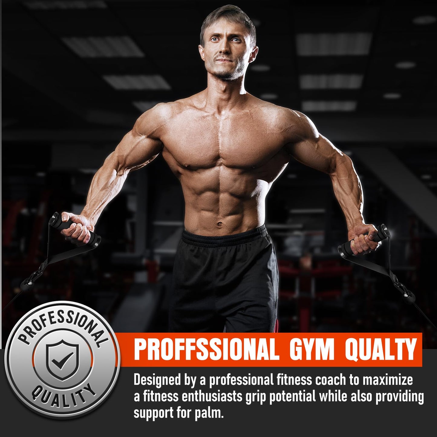 Heavy Duty Exercise Handles, Gym Cable Handles for Cable Machine Attachments, D Handle Cable Attachments, Handles for Resistance Bands, Workout Accessories, Fitness Equipment for Home Gym