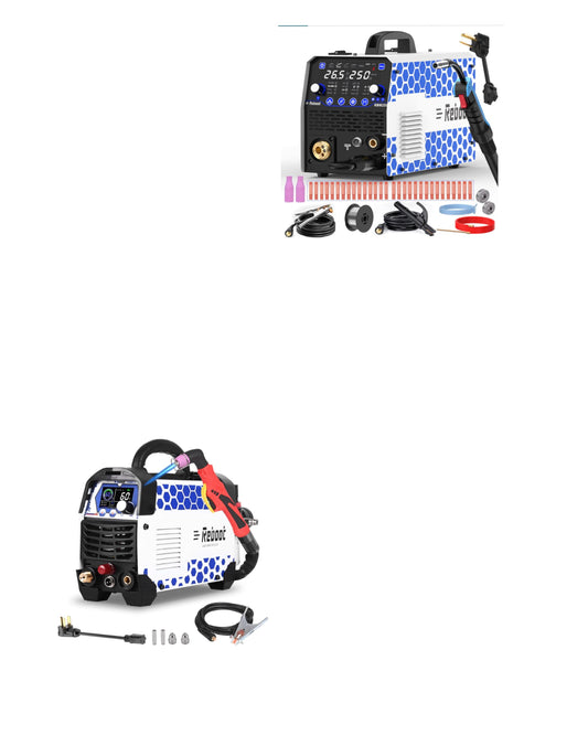 Reboot Pro 60A Plasma Cutter 2025, Pilot Arc Non-Contact Cutting, 120V/240V Dual Voltage,Large Digital Smart Screen with Reboot 250Amp MIG Welder 8-in-1 Dual Aluminum