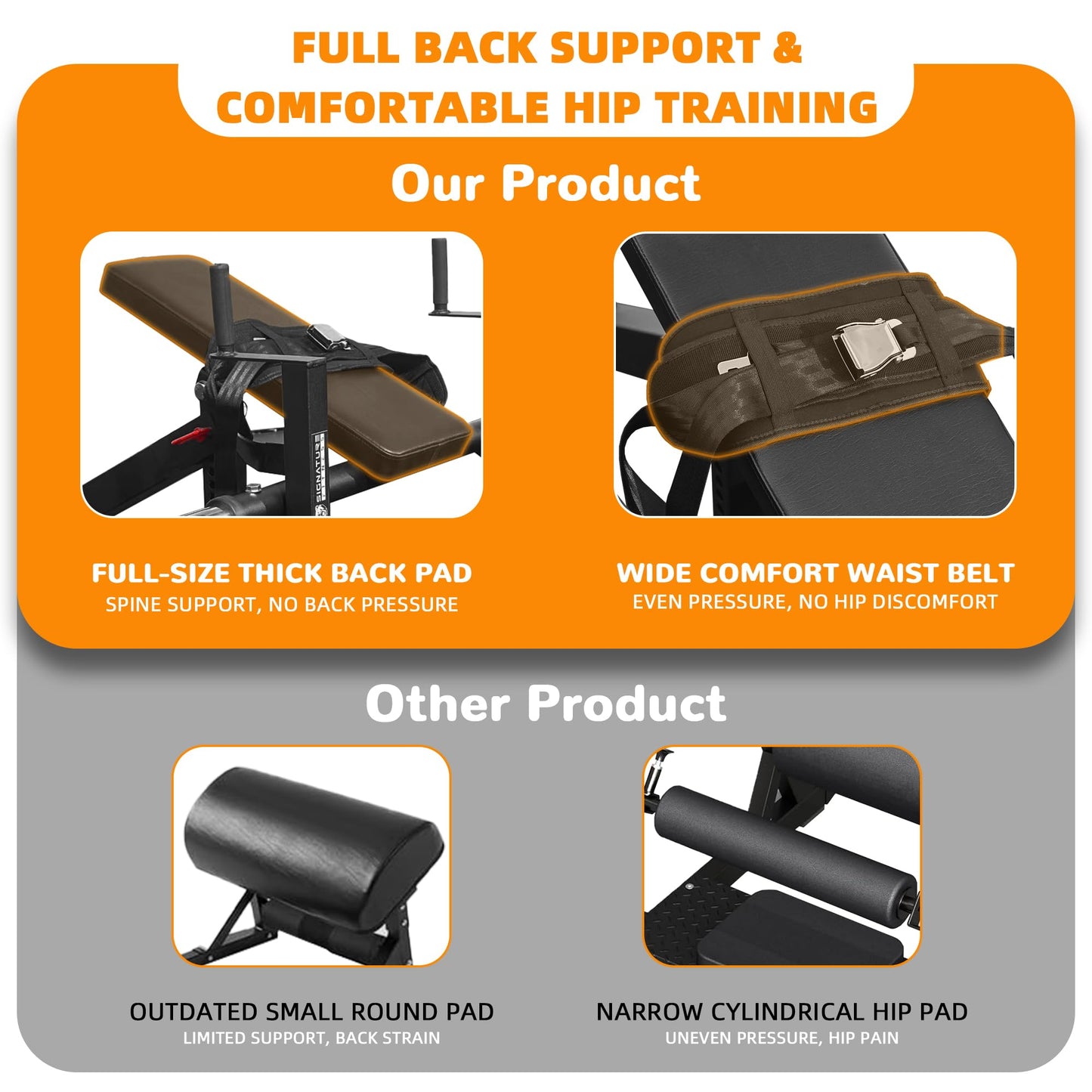 Signature Fitness Glute Bridge Plate-Loaded Hip Thrust Machine for Butt Shaping and Building Glute Muscles,1nd Generation