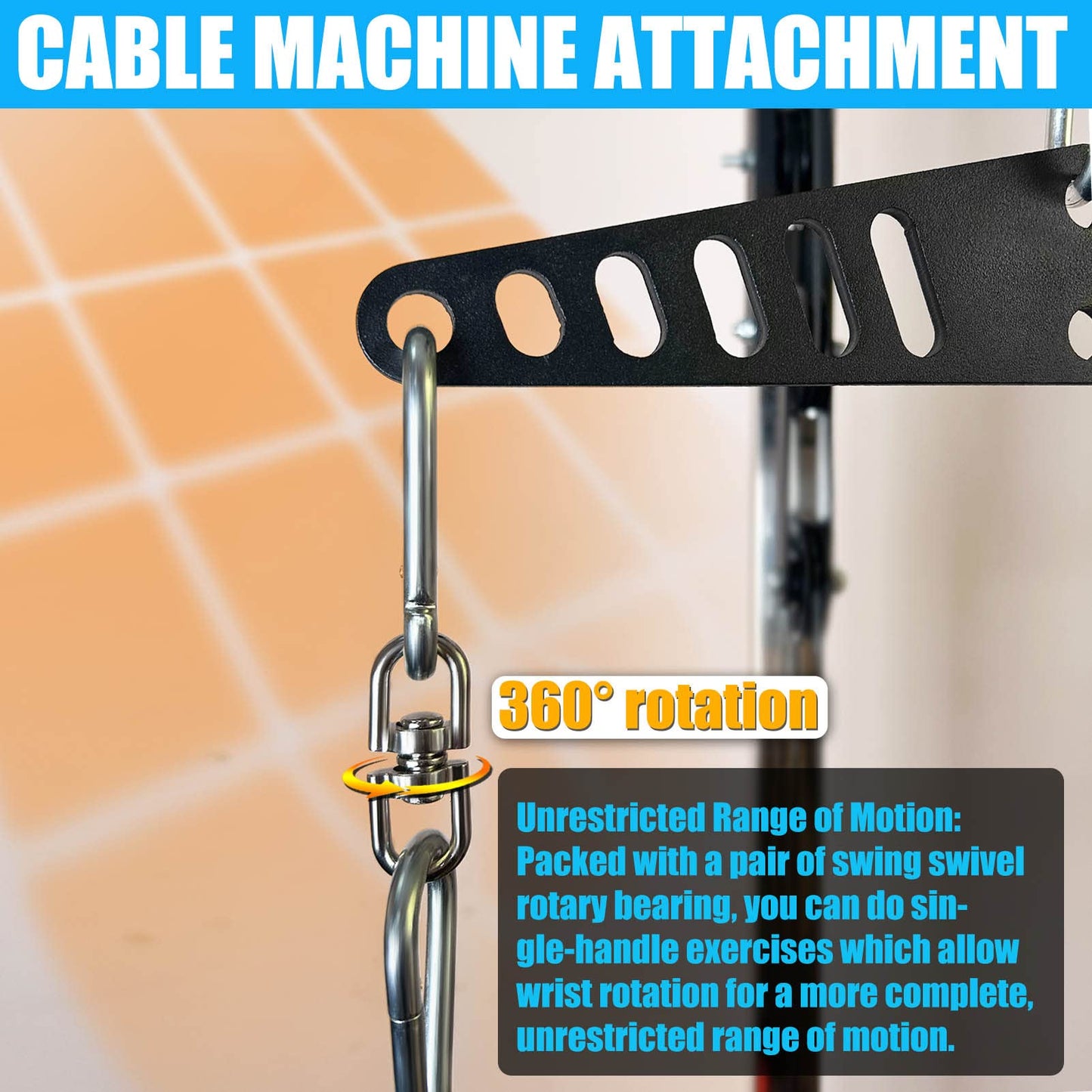 Multi-Grip Lat Pull Down Bar for Home Gym Fitness, Spreader Plate Lat Pulldown Attachments for Pulley System Cable Machine, Fit for Double or Single Exercise Handle (Multi Hole Bar 1)
