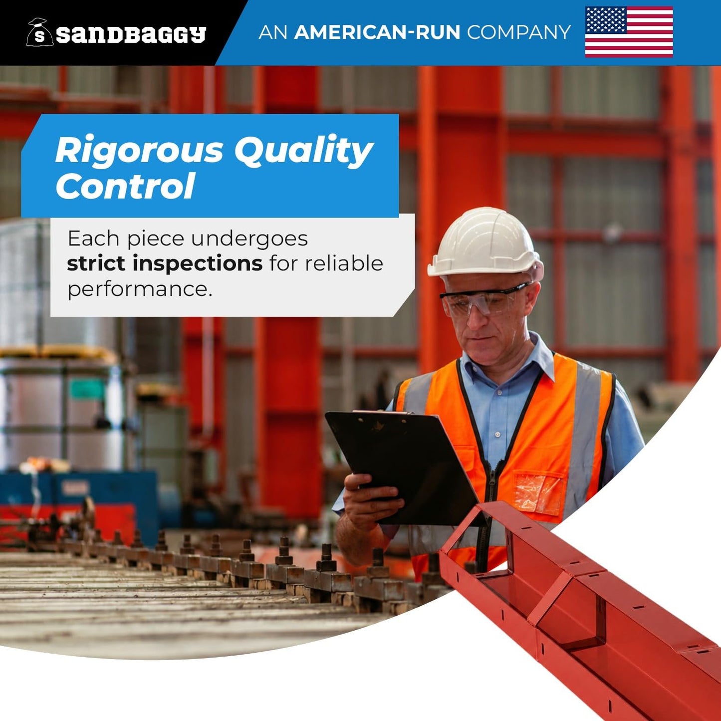 6" x 6" x 8 ft Inside Corners for Steel-Ply Concrete Forms - Sandbaggy (10, 6" x 6" x 8 ft)