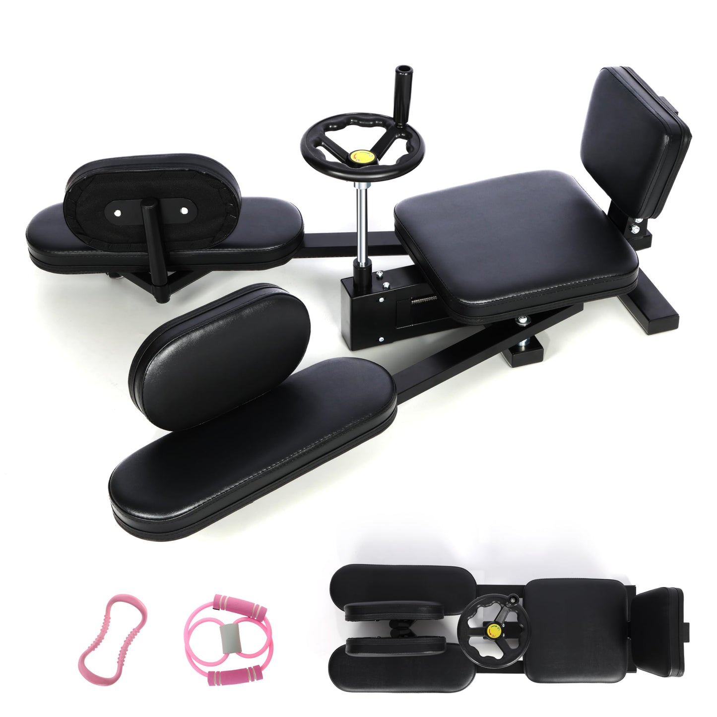 EVERYAMTE Leg Stretcher, Heavy Duty Steel Split Machine for Flexibility Training, 300LBS Leg Stretch Machine, Durable and Easy to Install Home Stretching Equipment, Improve Flexibilit