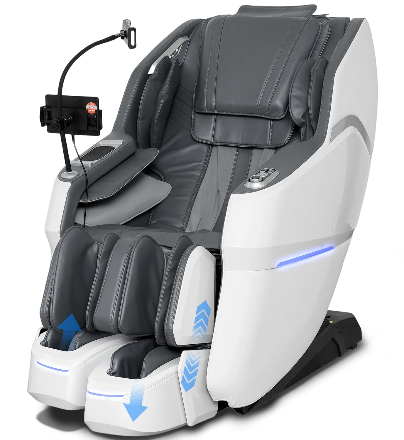 Notired 4D Massage Chair Full Body, Unique 2026 Space Walk & Ankle Stretch, Zero Gravity SL-Track Shiatsu Massage Chair Recliner with Electric Calfrest Extension & Foot Rollers, AI Voice, S002 White