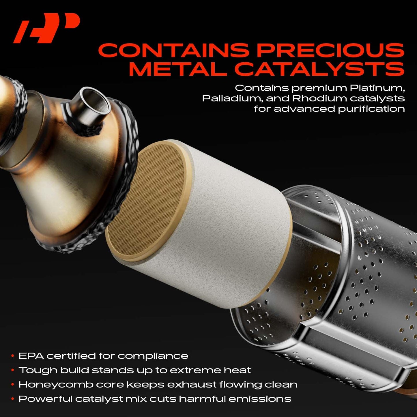 A-Premium Exhaust Manifold Catalytic Converter Kit Direct-Fit Compatible with Mitsubishi Outlander 2014-2018, Outlander Sport 2014-2015, 2.0L 2.4L, EPA Compliant, Replace# 1555A922