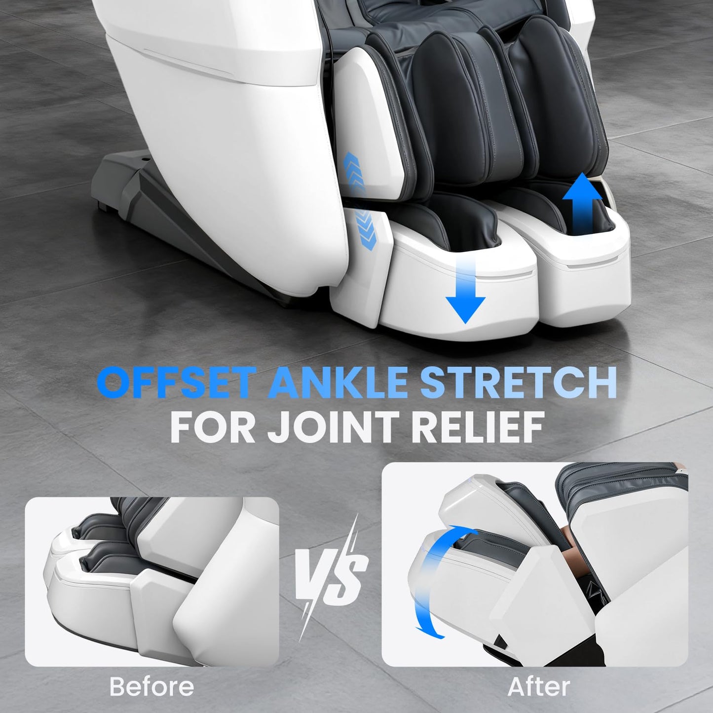 Notired 4D Massage Chair Full Body, Unique 2026 Space Walk & Ankle Stretch, Zero Gravity SL-Track Shiatsu Massage Chair Recliner with Electric Calfrest Extension & Foot Rollers, AI Voice, S002 White