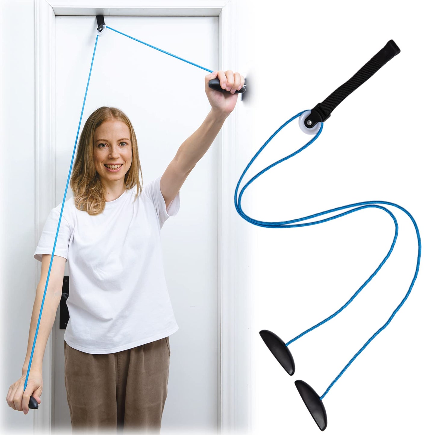 Shoulder Pulley Over The Door Physical Therapy System, Exercise Pulley, Alleviate Shoulder Pain and Facilitate Recovery from Surgery