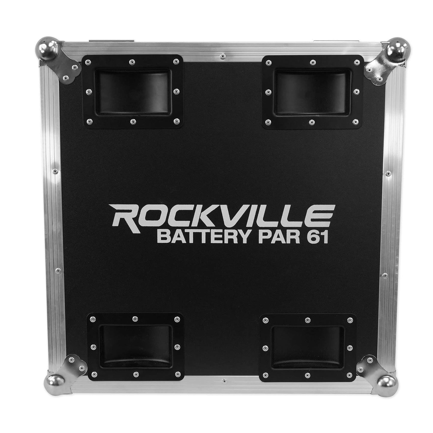 Rockville Battery Par Pack 61 8 RGBWA+UV Battery-Powered Par Lights with Charging Flight Case, DMX & IR Remote, 15-Hour Battery, Master/Slave Mode, Strobe & Sound Activation, Perfect for Events & DJ