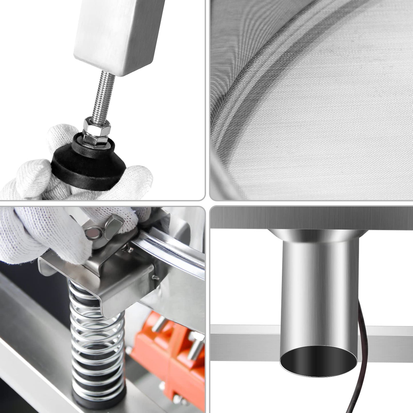 Automatic Powder Sifter Shaker Machine, Electric Sieve Shaker Vibrating Machine with 19.6" 40 Mesh&100 Mesh Sieve Screen, Flour Sifter for Flour Powders 110V