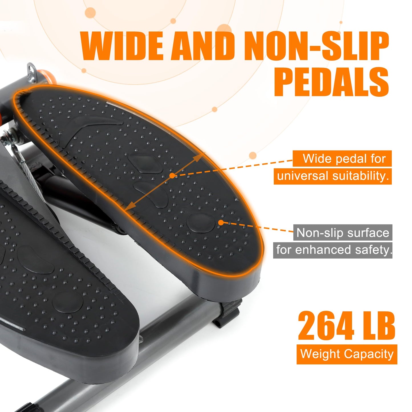 Mini Stair Stepper for Exercise at Home Stair Stepper with Resistance Bands Exercise Equipment for Home Stair Climber Stepper Machine for Home Gym Cardio Equipment for Full Body Workout