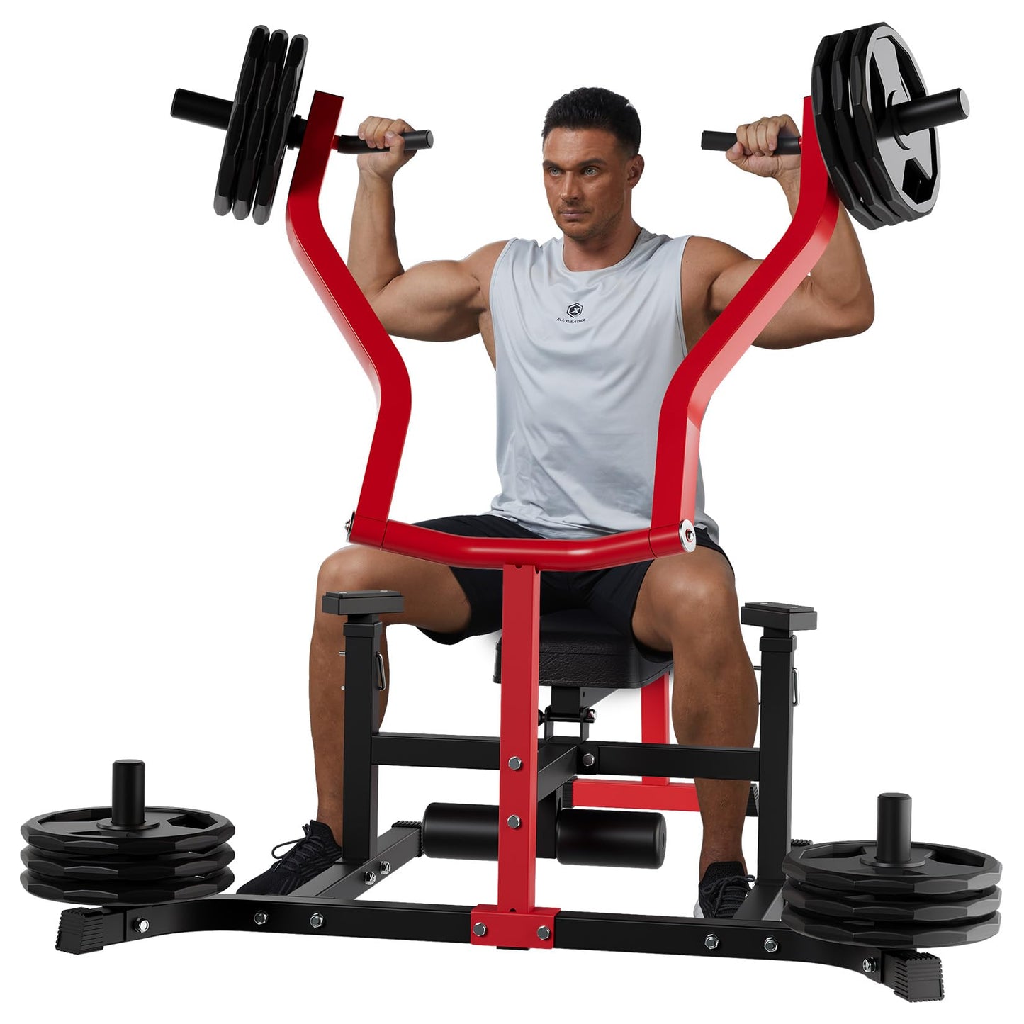 GAOMON Adjustable Bench Press Machine - 1250LBS Capacity Chest Press with Independent Converging Arms for Chest, Shoulder, AB Workouts ,Home Gym Equipment