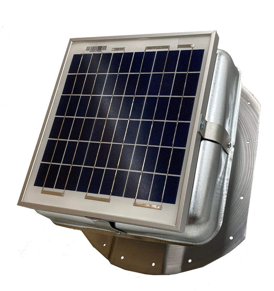 Solar Blaster Solar Mega RoofBlaster for 3.5" ribbed Conex Shipping Container Vent (Galvanized) | Solar Roof Vent Fan for Shipping Container Shipping Container Accessories Storage Container Vent