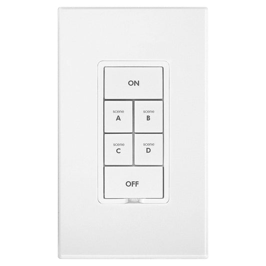 Insteon Smart Light Switch Smart Keypad, in-Wall 6-Button On/Off Scene Controller, Connect Up to 5 Devices, 150W LED Capacity, Works with Alexa & Google Assistant, Hub Required - 2487S