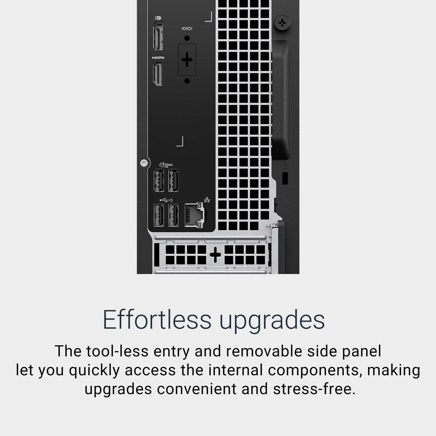 Dell Slim Desktop ECS1250 - Intel Core i3 14100 Processor, 8GB DDR5 RAM, 512GB SSD, WiFi 6, Intel UHD Graphics 730, Windows 11 Home, Onsite Service - Black